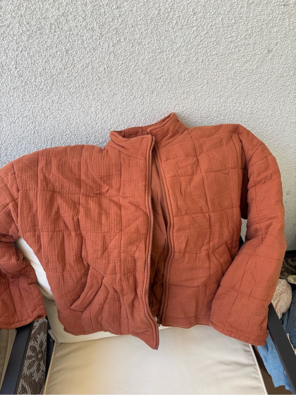 Gilli Quilted Puffer Jacket in Rust